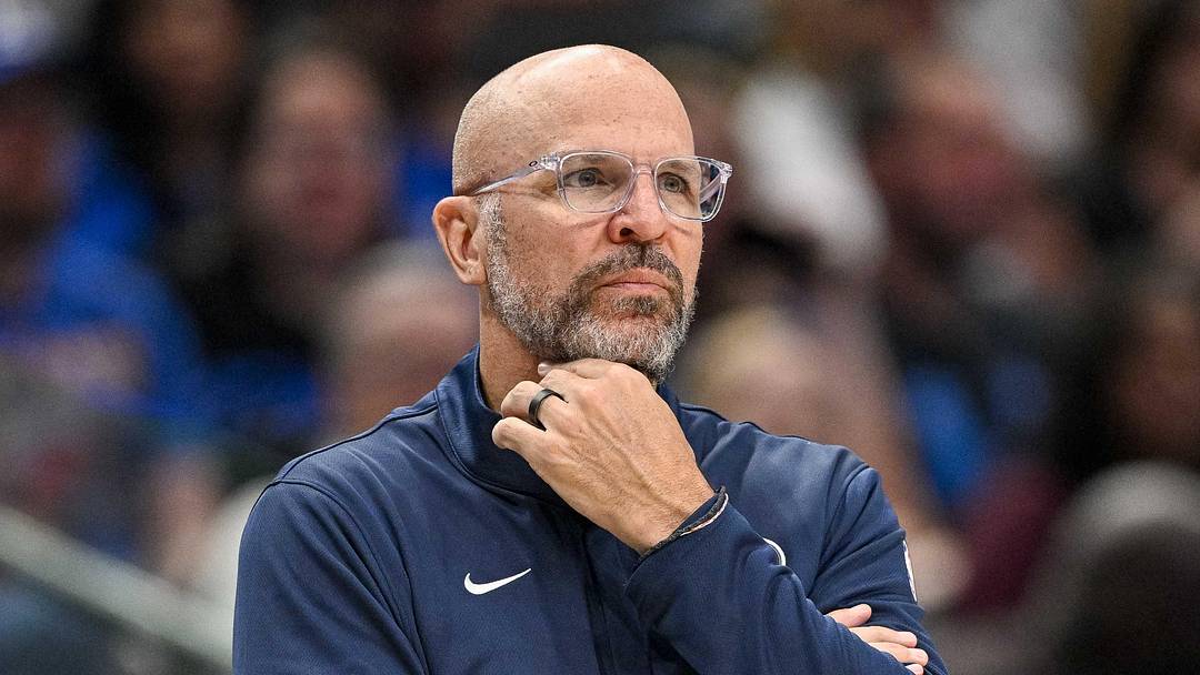 Mar 21, 2026; Dallas, Texas, USA; Dallas Mavericks head coach Jason Kidd looks on during the second quarter against the LA Clippers at the American Airlines Center. Mandatory Credit: Jerome Miron-Imagn Images