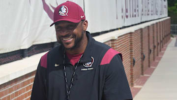 Florida State football and coaches players arrive for the fifth FSU spring football practice of the 2023 season on Thursday, March 23.

Patrick Surtain 1 Of 1
