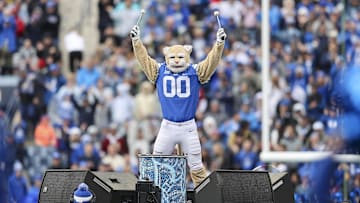 Cosmo hypes up the crowd as the Cougars enter the 4th quarter against Oklahoma.
