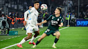 Luis Henrique (OM) et Aleksandr Golovin (ASM) lors du match à la 13ème journée (2-1) 