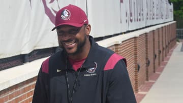 Florida State football and coaches players arrive for the fifth FSU spring football practice of the 2023 season on Thursday, March 23.

Patrick Surtain 1 Of 1