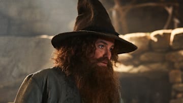 Rory Kinnear as Tom Bombadil in The Lord of the Rings: The Rings of Power. 