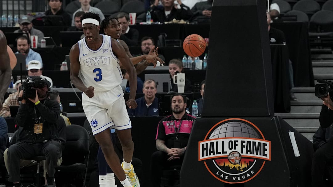 BYU Cougars forward AJ Dybantsa (3) 