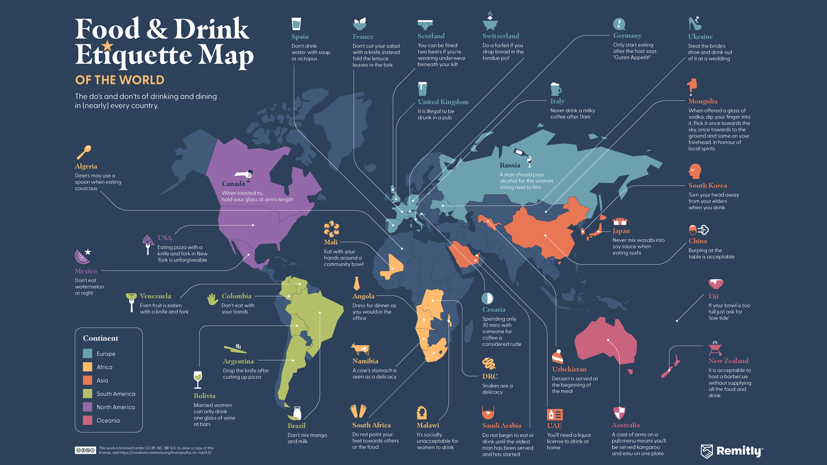 The World’s Food and Drink Etiquette, Mapped