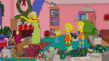 The new and improved Pin Pals travel to Capital City for their first-ever state bowling championship in the all-new "The Man Who Flew Too Much " episode of The Simpsons airing Sunday, Dec. 22 (8:00-8:30 PM ET/PT) on FOX. © 2024 by 20th Television.