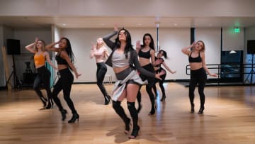 Pop Star Academy: KATSEYE. (L to R) Daniela, Naisha, Adela, Nikky, Megan, Lexie and Emily in Pop Star Academy: KATSEYE. Cr. Courtesy of Netflix © 2024