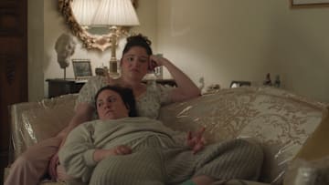 Meg Stalter and Lena Dunham in Too Much on Netflix