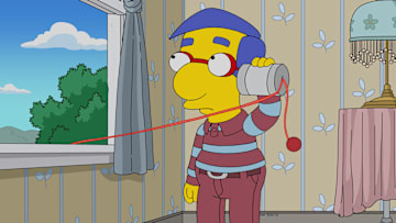THE SIMPSONS: A tattooed man at a mysterious night circus transports Lisa into three strange stories from the innocent 1950s, the chilling retro-present, and a brutalist future where prestige TV rules the world on the all-new "Treehouse Of Horror Presents: Simpsons Wicked This Way Comes" episode of THE SIMPSONS airing Sunday, Nov 24 (8:00-8:30 PM ET/PT) on FOX. THE SIMPSONS © 2024 by 20th Television.