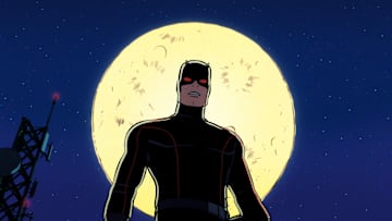 Daredevil (Charlie Cox) in Marvel Animation's YOUR FRIENDLY NEIGHBORHOOD SPIDER-MAN, exclusively on Disney+. Photo courtesy of Marvel Animation. © 2025 MARVEL. All Rights Reserved.