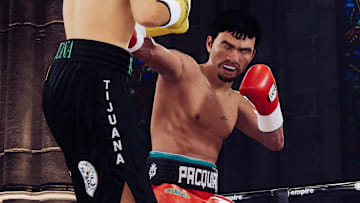 Manny Pacquiao throws a punch in Undisputed