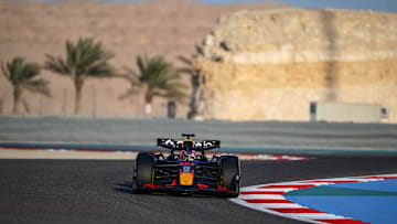 BAHRAIN, BAHRAIN - FEBRUARY 25: Liam Lawson of New Zealand driving the (30) Oracle Red Bull Racing RB21 drives on track during the Oracle Red Bull Racing Filming Day at Bahrain International Circuit on February 25, 2025 in Bahrain, Bahrain. (Photo by Simon Galloway/Getty Images)