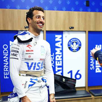 MONTREAL, QUEBEC - JUNE 05: Daniel Ricciardo of Australia and Visa Cash App RB and Max Verstappen of the Netherlands and Oracle Red Bull Racing prepare to take part in the Red Bull Unserious Race during previews ahead of the F1 Grand Prix of Canada on June 05, 2024 in Montreal, Quebec. (Photo by Mark Thompson/Getty Images)