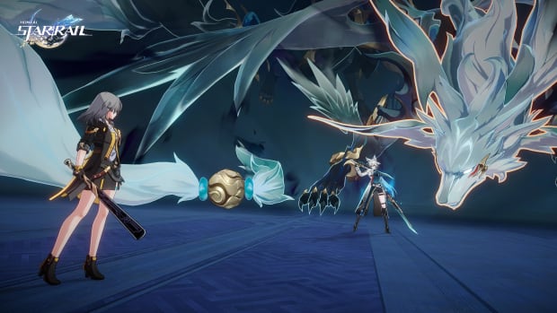 Honkai: Star Rail screenshot of the Trailblazer facing Feixiao in battle.