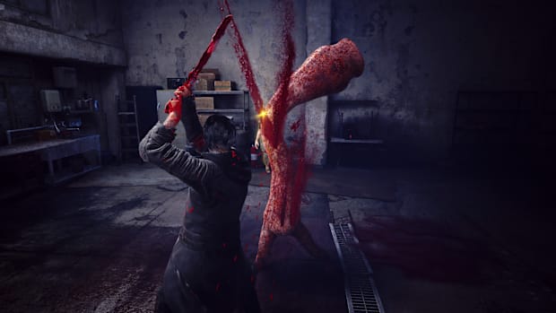 Combat screenshot featuring the protagonist's Rarity fighting a Slitterhead.
