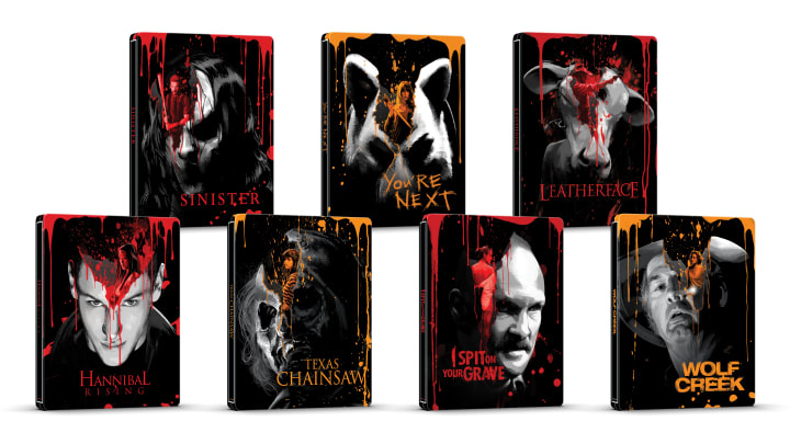 Beauty shot for Bloody Disgusting/Lionsgate steelbook line at Walmart