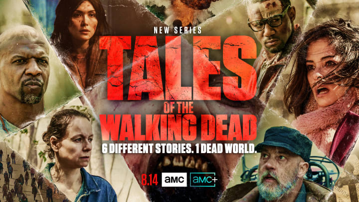 Terry Crews as Joe, Parker Posey as Blair, Jessie T. Usher as Davon, Anthony Edwards as Dr. Everett, Samantha Morton as Dee, Daniella Pineda as Idalia - Tales of the Walking Dead _ Season 1, Key Art - Photo Credit: Curtis Bonds Baker/AMC