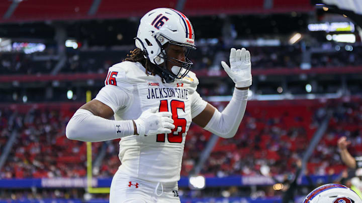 Jackson State Tigers wide receiver Joanes Fortilien (16) Jackson State Tigers wide receiver Joanes Fortilien (16)