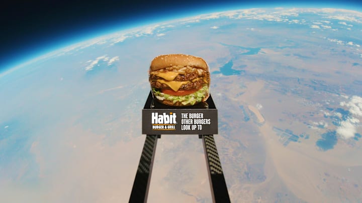 Habit Burger Double Char in space