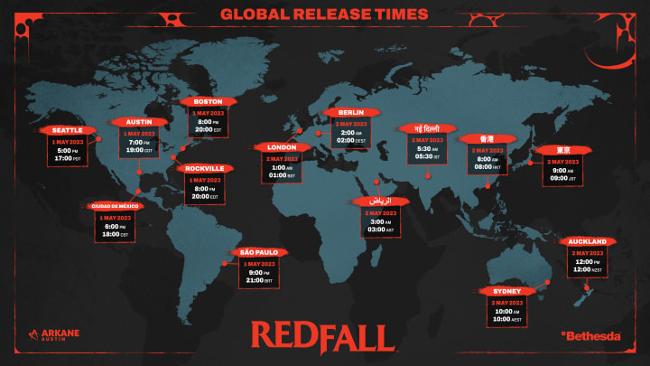 Redfall release times