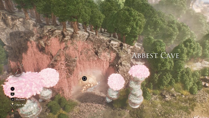Exploring the Expedition 33 overworld at the entrance of Abbest Cave.
