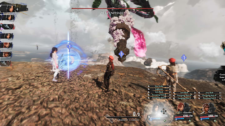 Serpenphare, a serpent-like monster floating in the sky with a glowing pink tail.