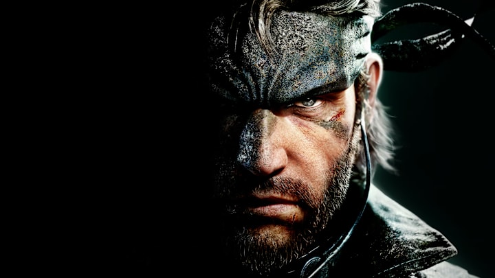Snake's face half-covered in shadow.