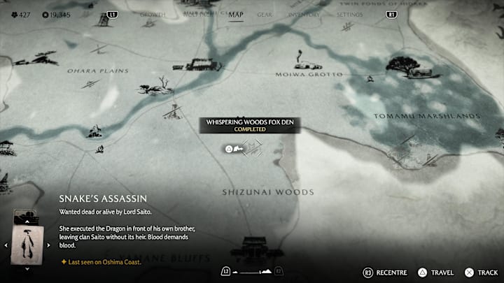 Whispering Woods Fox Den location, Ghost of Yotei