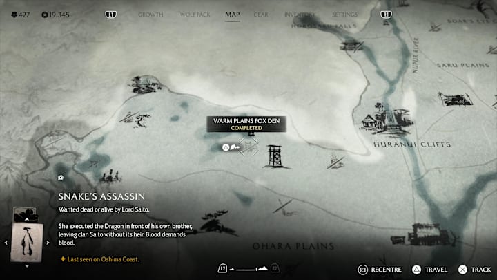 Warm Plains Fox Den location, Ghost of Yotei
