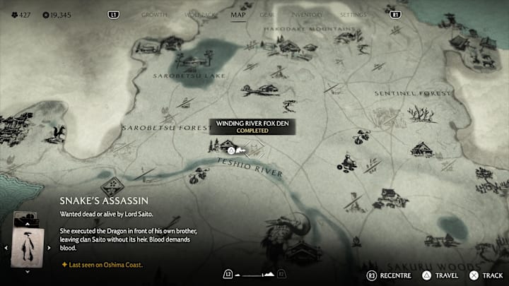 Winding River Fox Den location, Ghost of Yotei