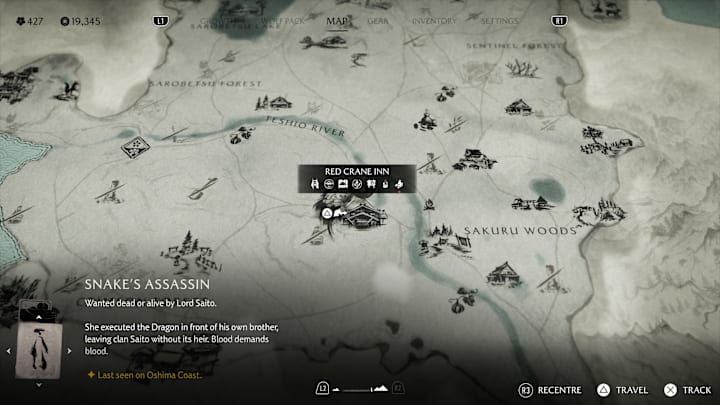 Red Crane Inn Hot Spring location, Ghost of Yotei