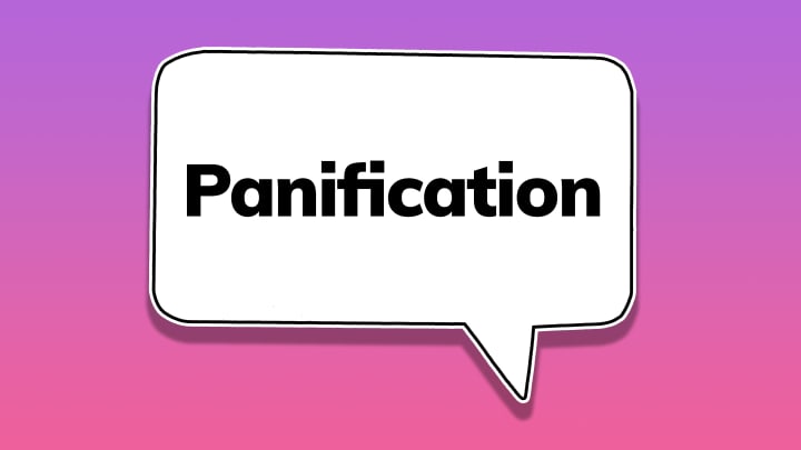 The word ‘panification’ in a speech bubble