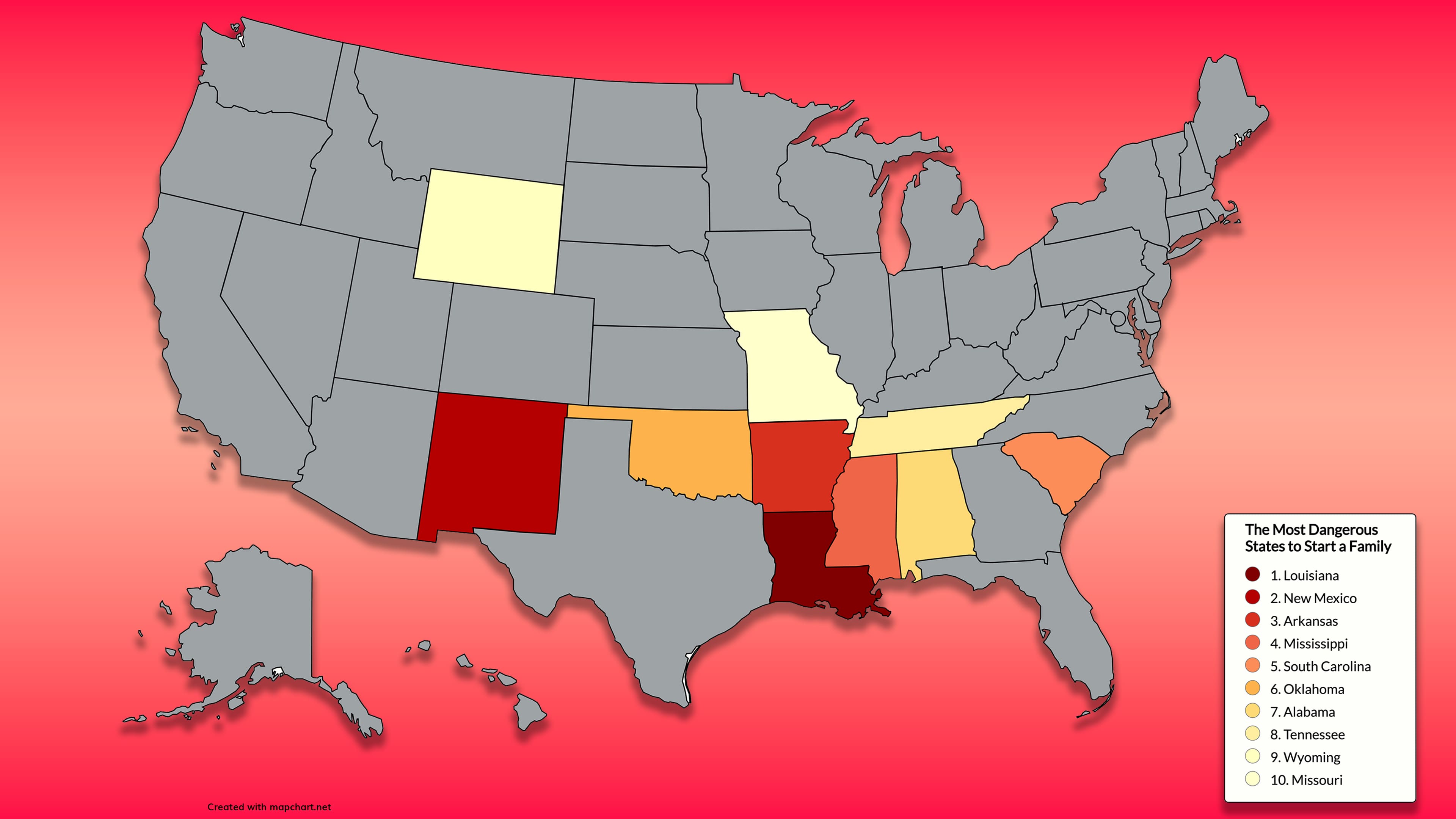 Maps Show the Most Dangerous States in the U.S. to Start a Family&mdash;and the  Safest