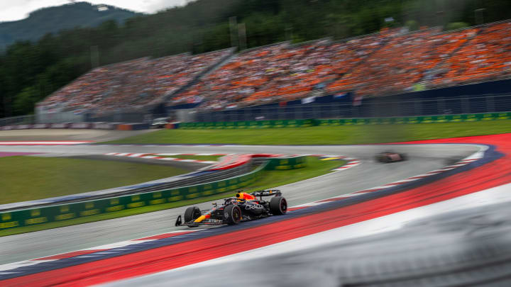 Max Verstappen seen during the 10th stop of the FIA Formula One World Championship at the Red Bull Ring in Spielberg, Austria on July 2, 2023.