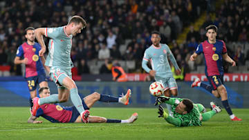 Alexander Sorloth equalized for Atletico in the 93rd minute in the 1st leg in Barcelona.