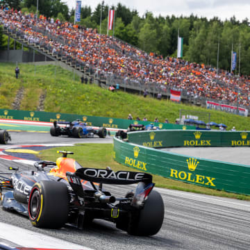 Sergio Perez seen during the 10th stop of the FIA Formula One World Championship at the Red Bull Ring in Spielberg, Austria on July 2, 2023.