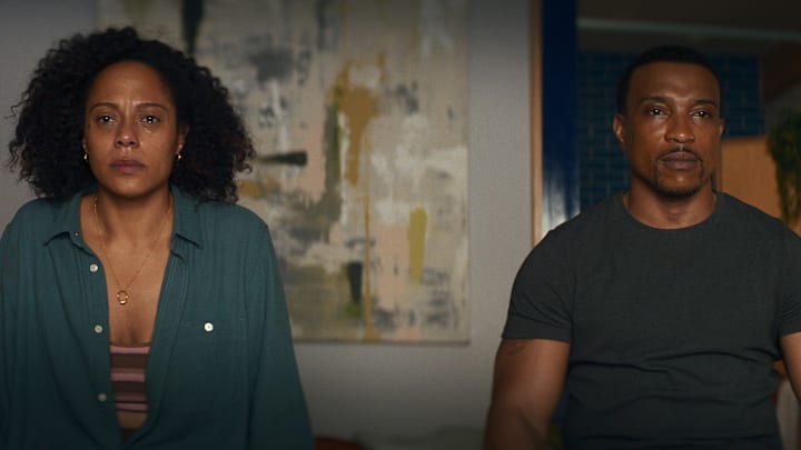 Rosalind Eleazar as Detective Inspector Kat Donovan and Ashley Walters as Josh Buchanan in Missing You - Credit: Netflix