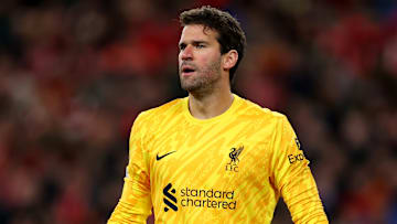 Alisson is on the sidelines