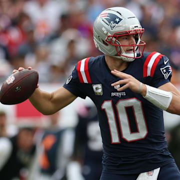 Drake Maye led the Patriots to a 28–23 win over the Buccaneers.