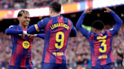 Lamine Yamal (left) and Robert Lewandowski were sensational in Barcelona’s Camp Nou return