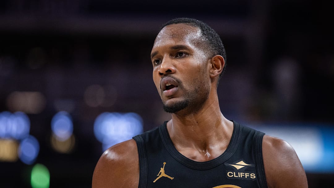 Jan 6, 2026; Indianapolis, Indiana, USA; Cleveland Cavaliers center Evan Mobley (4) Mandatory Credit: Trevor Ruszkowski-Imagn Images Jan 6, 2026; Indianapolis, Indiana, USA; Cleveland Cavaliers center Evan Mobley (4) Mandatory Credit: Trevor Ruszkowski-Imagn Images