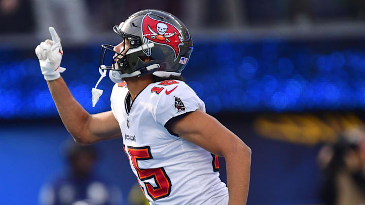 Bucs wide receiver Jalen McMillan is a top streaming option in fantasy this week. 