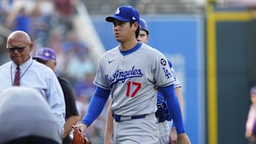 Aug 20, 2025; Denver, Colorado, USA; Los Angeles Dodgers two-way player Shohei Ohtani (17) before the game against the Colorado Rockies at Coors Field. Mandatory Credit: Ron Chenoy-Imagn Images
