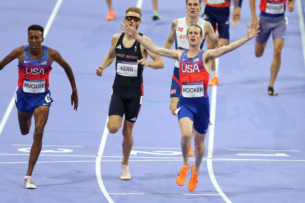 Hocker outkicked Kerr at the end of the race to claim the gold medal.