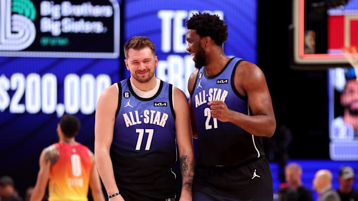 Luka Dončić and Joel Embiid have only ever played together in the All-Star Game. Could they join forces on the Lakers?