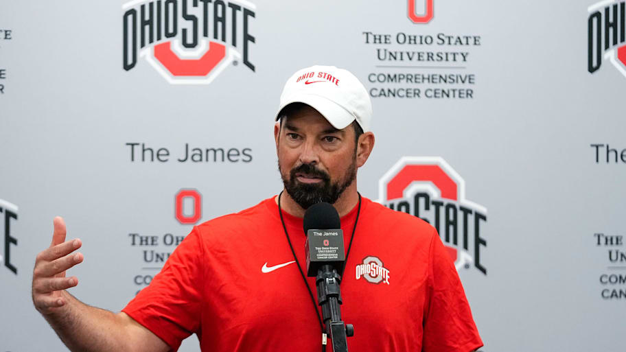 Ryan Day laid out what he needs from Ohio State fans in their season opener against Texas.  | Samantha Madar/Columbus Dispatch / USA TODAY NETWORK via Imagn Images