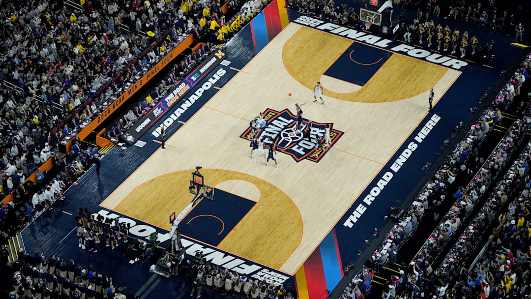 NCAA Men's Basketball Tournament National Championship game at Lucas Oil Stadium in Indianapolis.