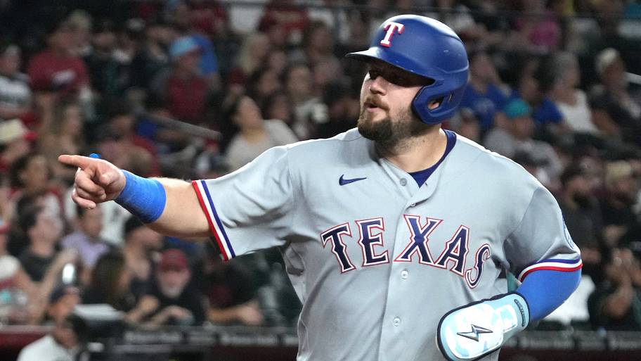 Texas Rangers first baseman Jake Burger