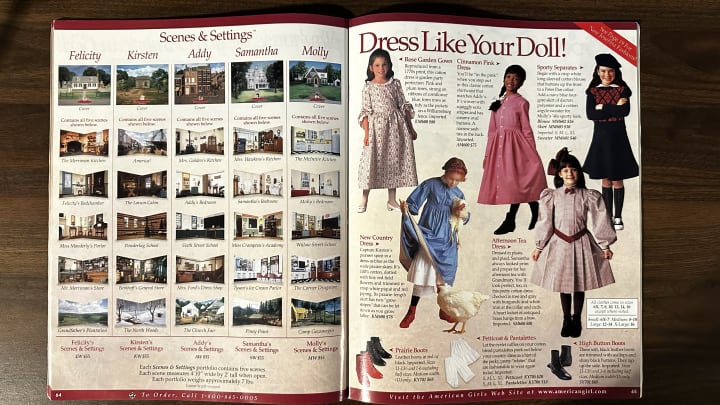 Scenes & Settings and Dress Like Your Doll from the 1997 American Girl holiday catalogue.