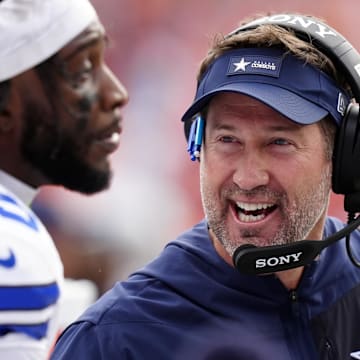 Dallas Cowboys head coach Brian Schottenheimer reacts in the first half against the Denver Broncos at Mile High.