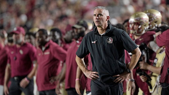Florida State Seminoles head coach Mike Norvell